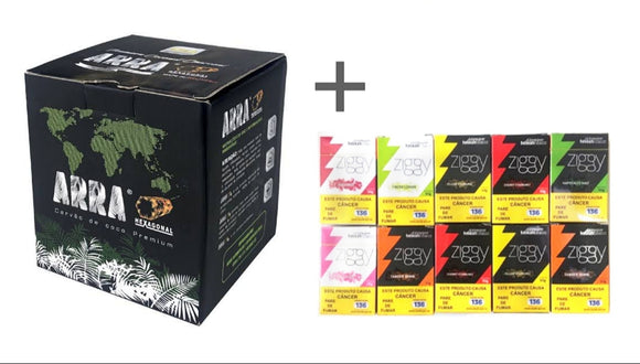 KIT 10 ESSENCIAS ZIGGY + 1 KG CARVÃO ARRA ou HOT