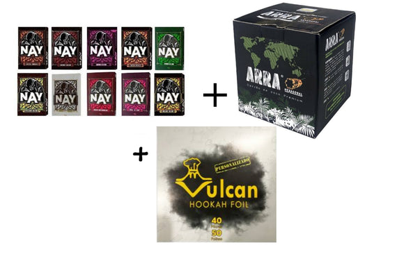 KIT PAC NAY (10 unidades) + 1KG CARVÃO + 1CX ALUMINIO