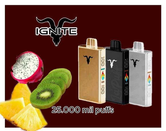 Ignite 25 mil puffs pineapple kiwi Dragon fruit