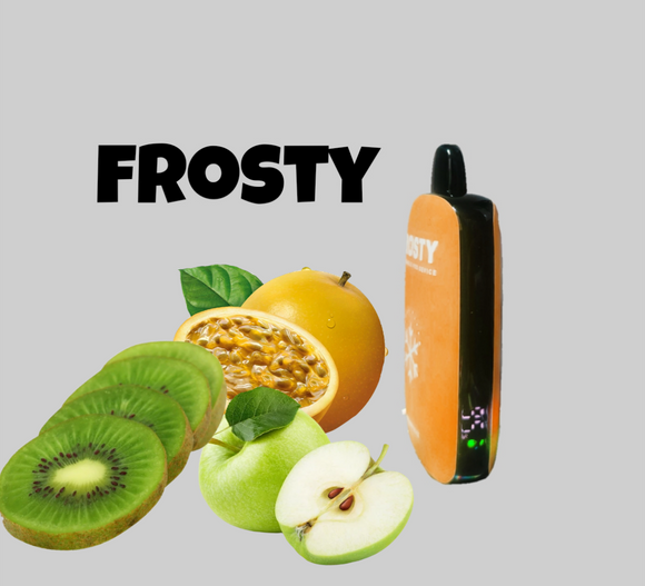 Frosty 10 mil puffs Green apple passion fruit kiwi