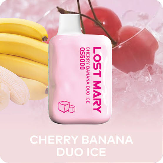 Lost mary 5 mil puffs cherry banana duo ice