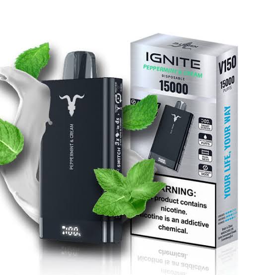 Ignite 15 mil puffs peppermint cream