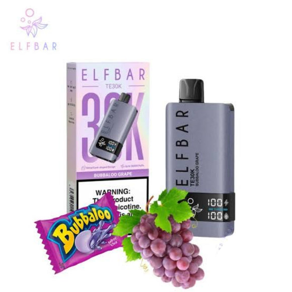 Elfbar 30 mil puffs bubbaloo grape