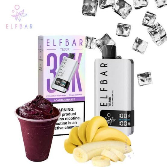 Elfbar 30 mil puffs acai banana ice
