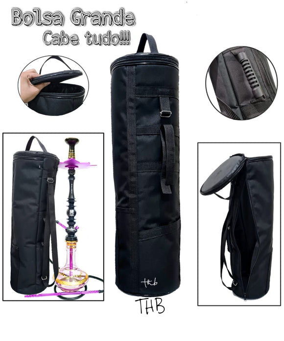 BOLSA PARA NARGUILE GRANDE TOP AVELUDADA PRETO