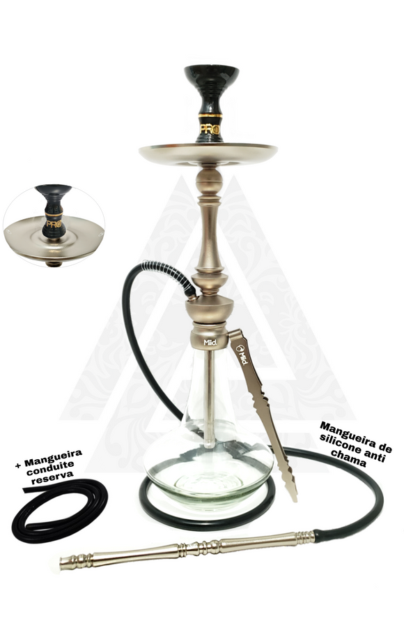 NARGUILE SULTAN MIID BRONZE + ROSH + PEGADOR + BRINDE