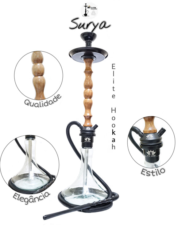 Narguile Surya Completo Preto