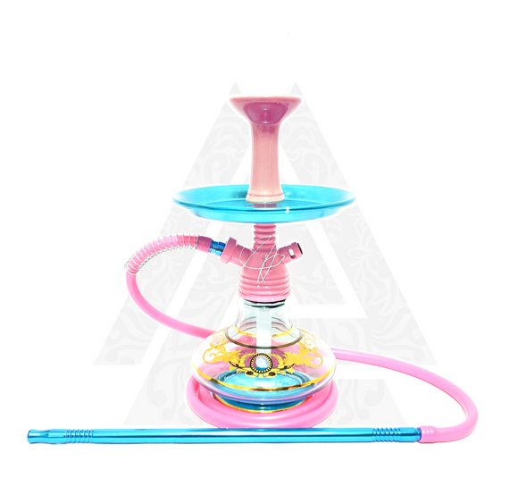 Narguile FULGORE completo Rosa/Azul