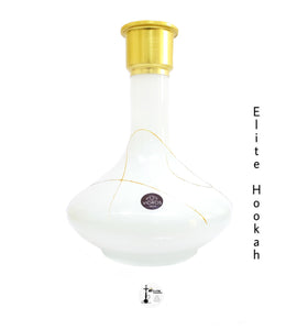LANÇAMENTO VASO NICK ELITE GENIE 30CM BRANCO COM DOURADO