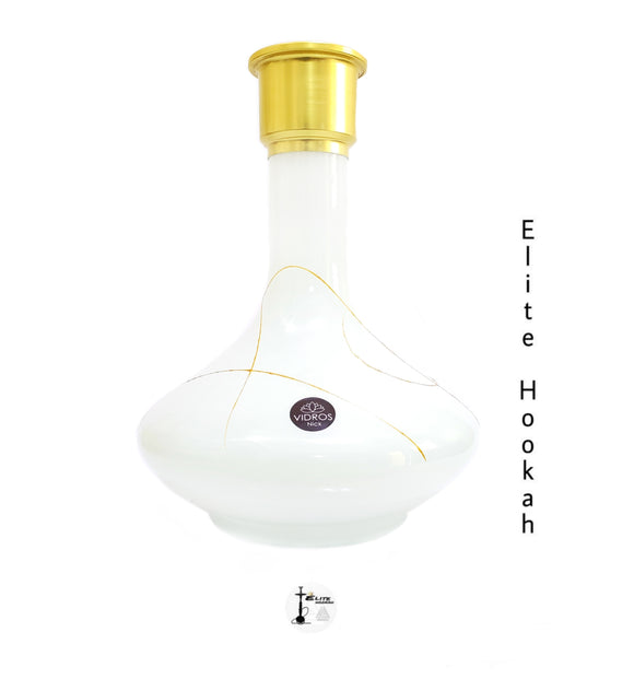 LANÇAMENTO VASO NICK ELITE GENIE 30CM BRANCO COM DOURADO