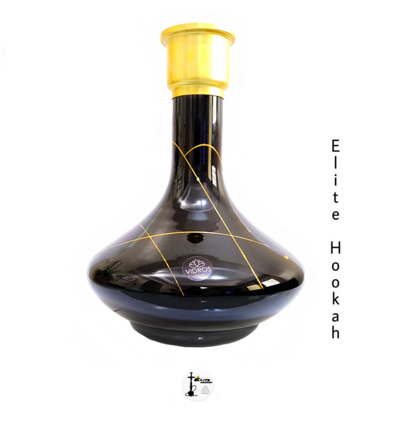 LANÇAMENTO VASO NICK ELITE GENIE 30CM PRETO COM DOURADO