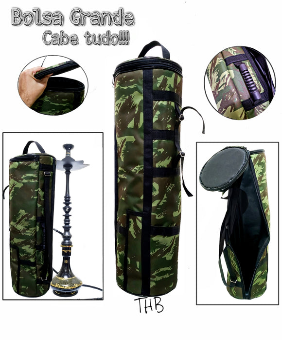 BOLSA PARA NARGUILE GRANDE TOP AVELUDADA CAMUFLADA