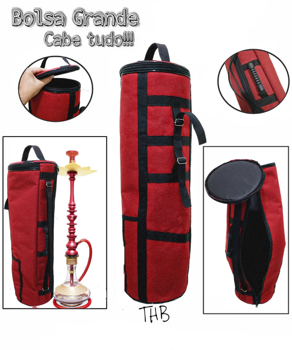 BOLSA PARA NARGUILE GRANDE TOP AVELUDADA VERMELHO