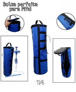 BOLSA PARA NARGUILE MÉDIA TOP AVELUDADA AZUL