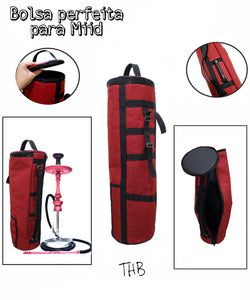 BOLSA PARA NARGUILE MÉDIA TOP AVELUDADA VERMELHO