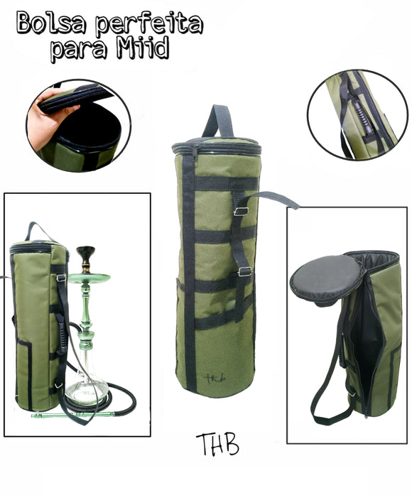 BOLSA PARA NARGUILE MÉDIA TOP AVELUDADA VERDE