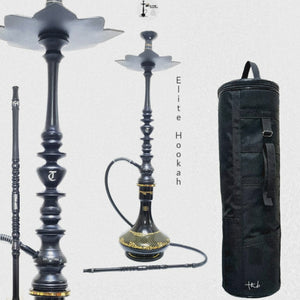 Narguile Eros Titan Preto Completo + Bolsa Grande
