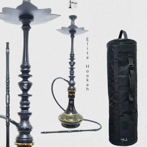 Narguile Eros Titan Preto Completo + Bolsa Grande