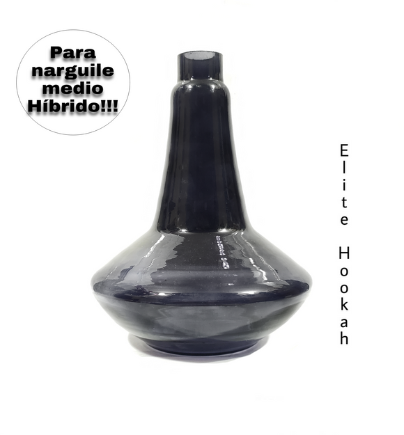 VASO PARA NARGUILE MEDIO HIBRIDO PRETO