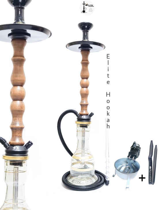 Kit Narguile Surya Completo Preto + Fogareiro + Pegador