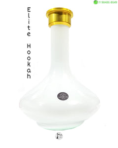 LANÇAMENTO VASO NICK ELITE GENIE 30CM BRANCO COM DOURADO