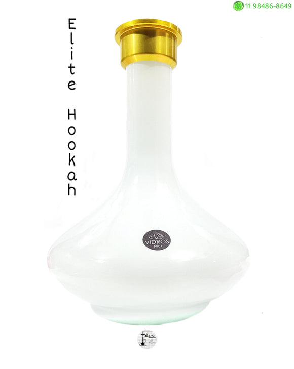 LANÇAMENTO VASO NICK ELITE GENIE 30CM BRANCO COM DOURADO