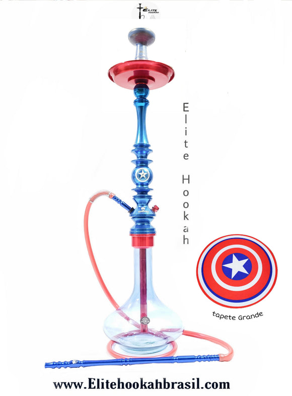 Narguile Mani Sultan Heroes Capitão america Completo + Tapete Exclusivo