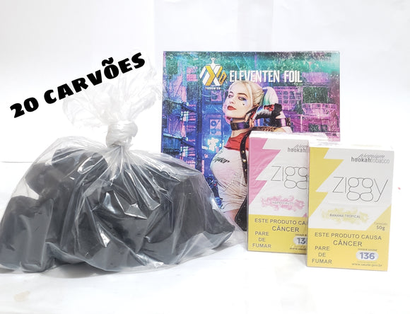 KIT ESSENCIAS + CARVÃO + ALUMINIO