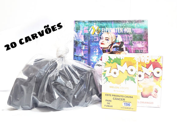 KIT ESSENCIAS + CARVÃO + ALUMINIO