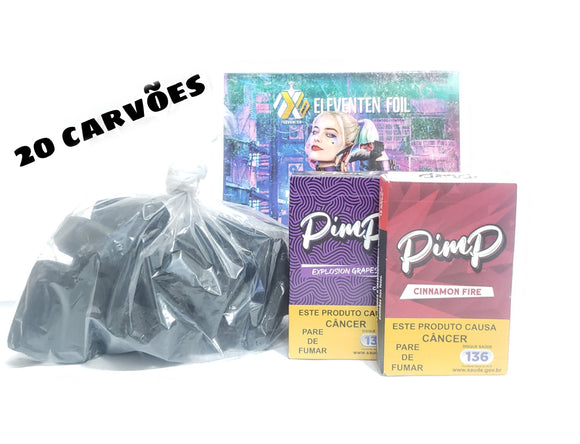 KIT ESSENCIAS + CARVÃO + ALUMINIO
