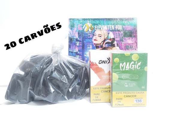 KIT ESSENCIAS + CARVÃO + ALUMINIO