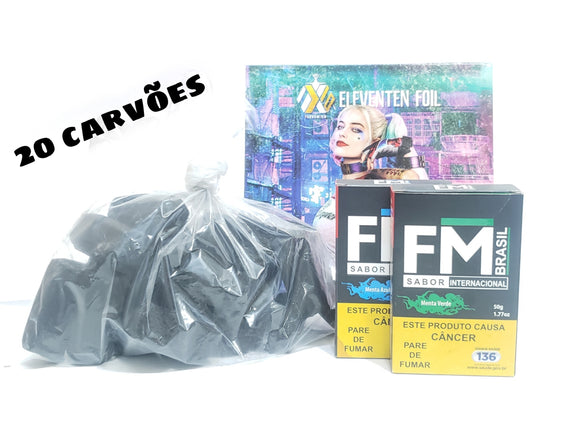 KIT ESSENCIAS + CARVÃO + ALUMINIO