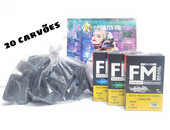 KIT ESSENCIAS + CARVÃO + ALUMINIO