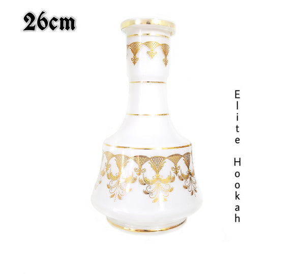 VASO Vgod 26cm branco gold