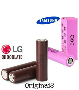 BATERIAS SAMSUNG 30Q 3000MAH ou LG ORIGINAIS (kit com 2)