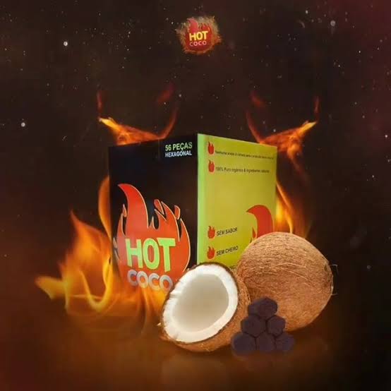 Carvão Hot Coco 3kg 3 caixas de 1kg